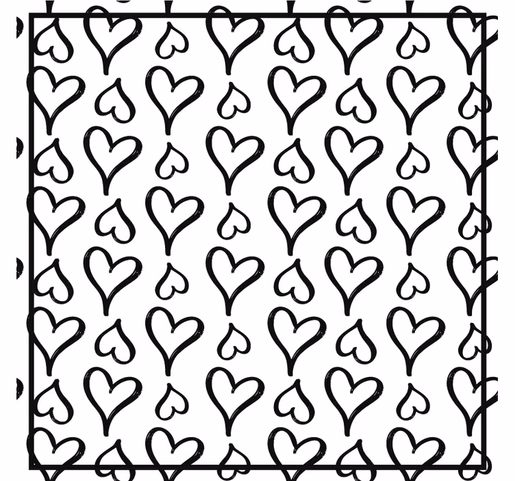 Heart patterned motif podstavki za kozarce sodobni - TenStickers
