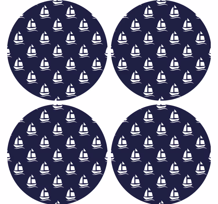 Nautical sailboat motif podstavek za kozarce - TenStickers