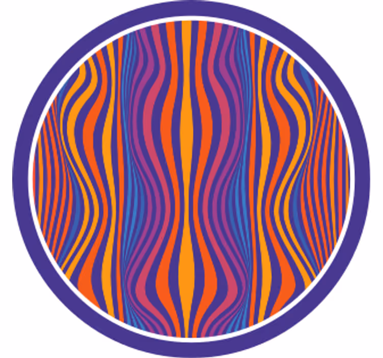 Psihodelične groovy linije sodobnih podloga - TenStickers