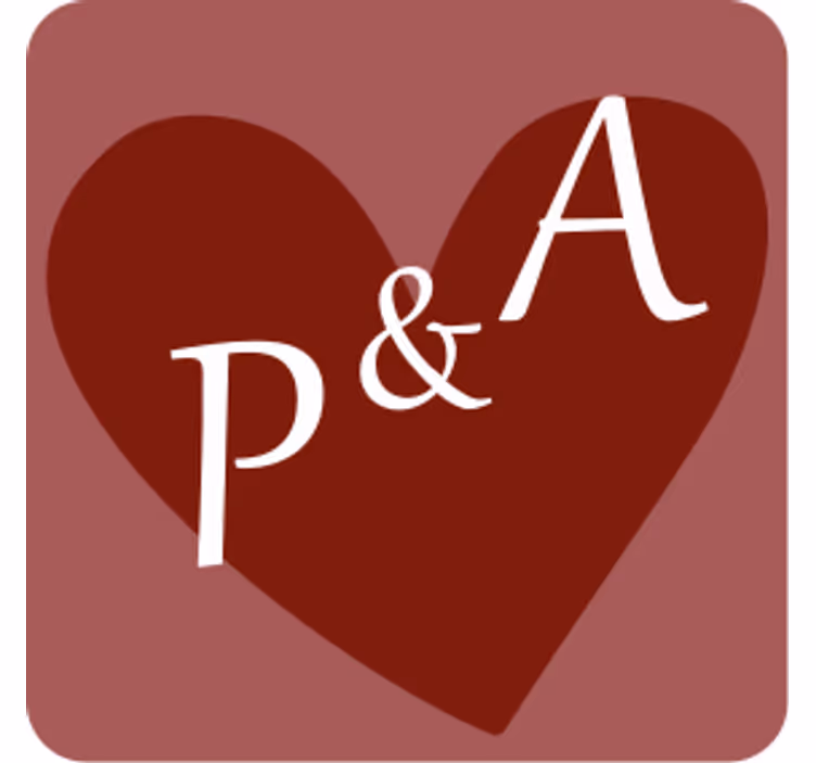 Personalized heart motif podstavki za poročna - TenStickers