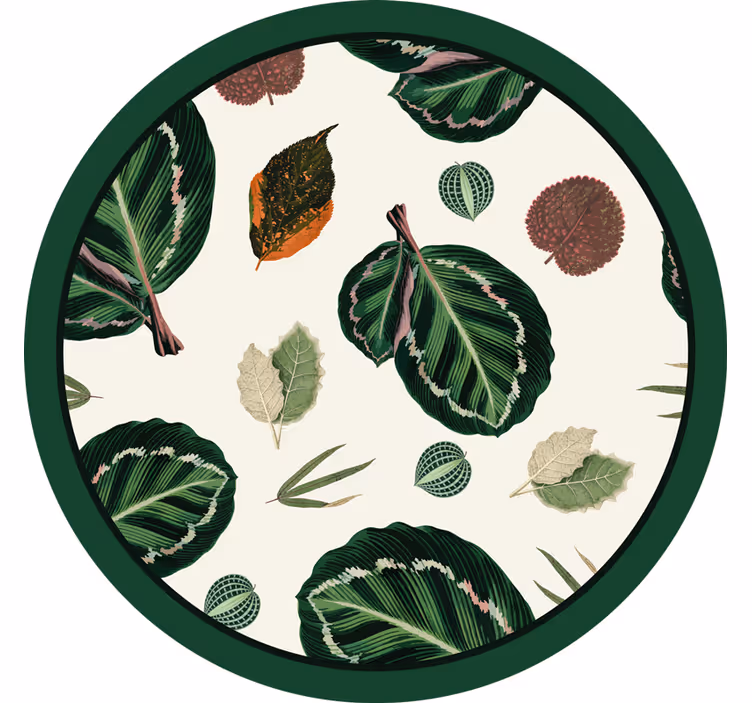 Leaf patterns motif podstavki s teksturnim učinkom - TenStickers