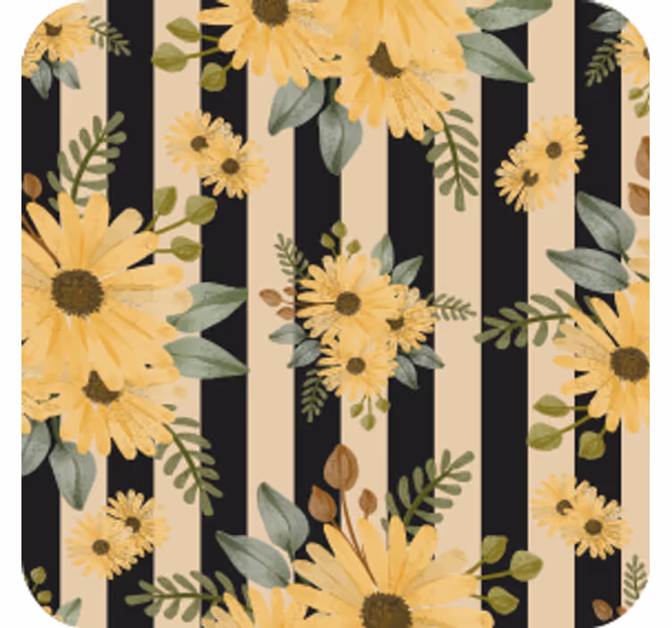 Floral striped pattern podstavki z teksturnim učinkom - TenStickers