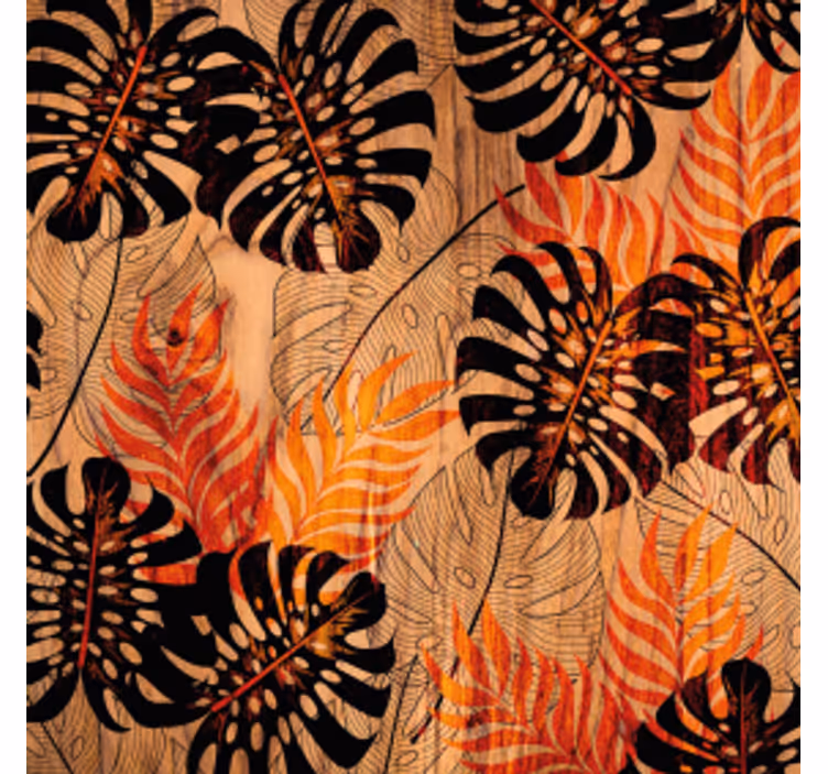 Tropical foliage pattern podstavki s teksturnim učinkom - TenStickers
