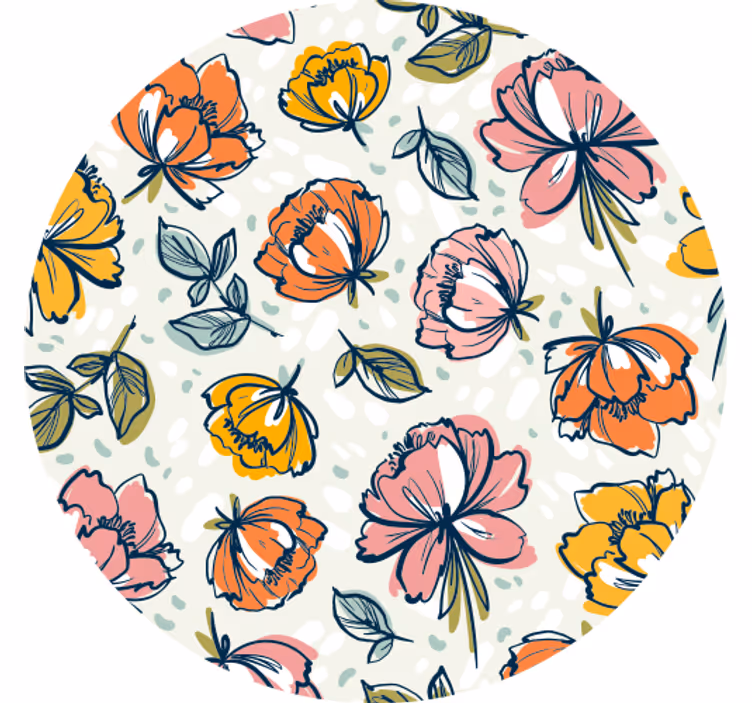 Botanical print style sodobni podstavki za kozarce - TenStickers