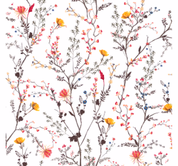 Floral branch pattern podstavki s teksturnim učinkom - TenStickers