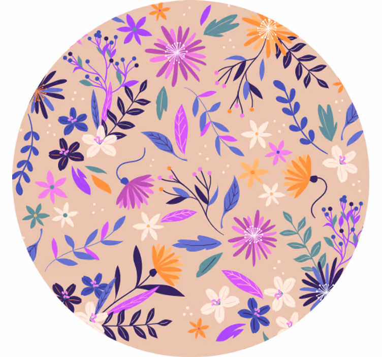 Botanical motif backdrop s teksturno podlago - TenStickers