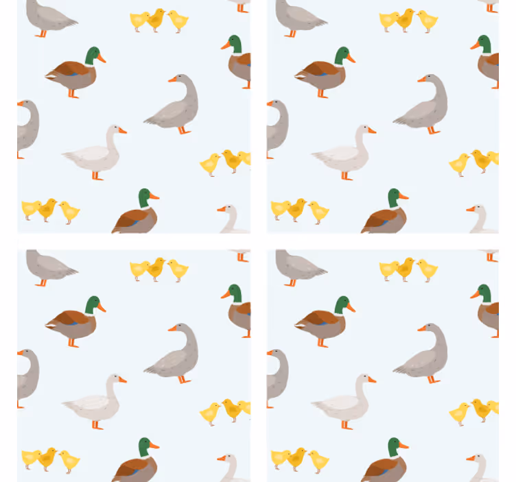 Whimsical duck patterns personalizirani podstavki - TenStickers