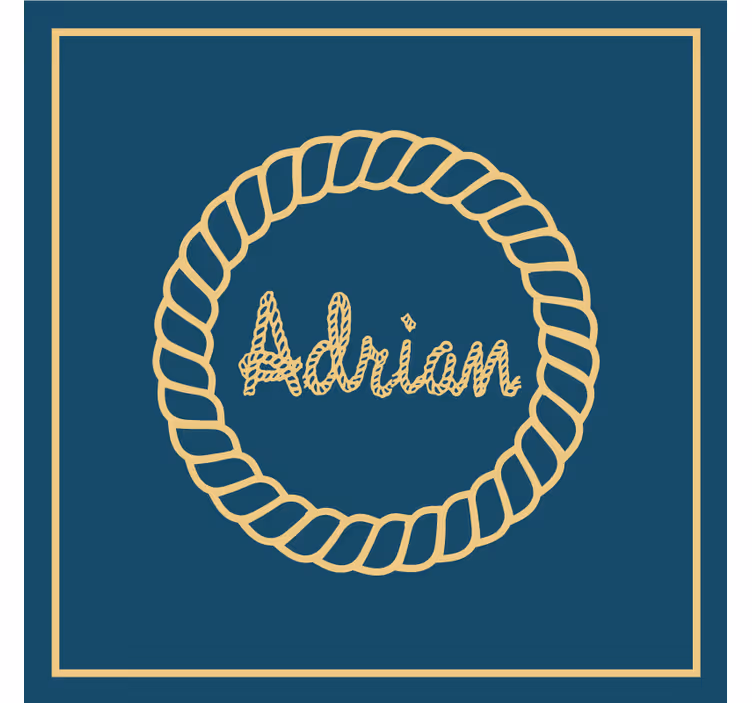 Rope circle monogram personalizirani podstavki - TenStickers