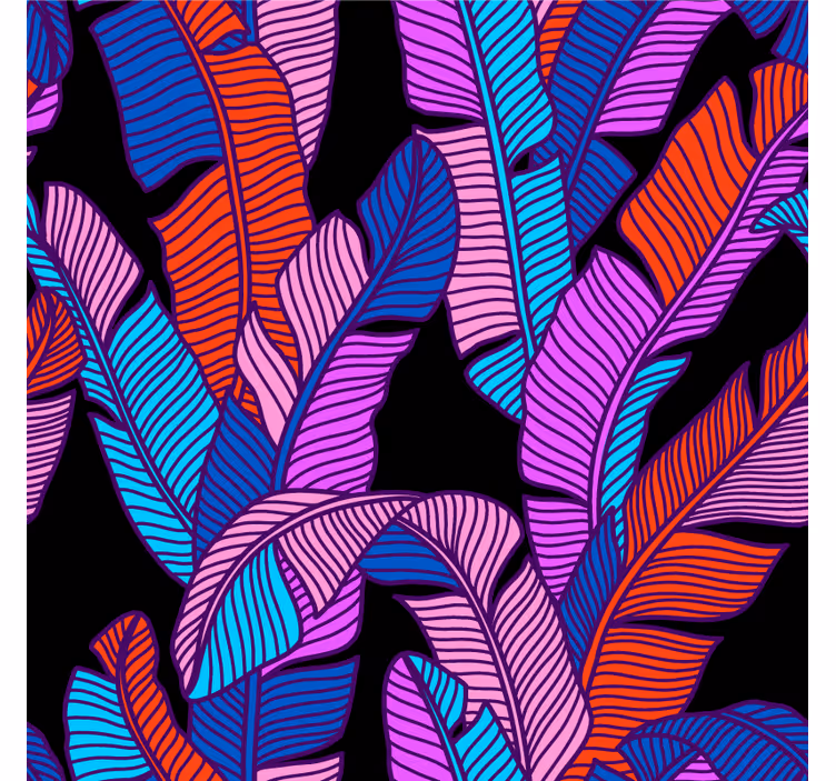 Vibrant leaf patterns podstavki z teksturo - TenStickers