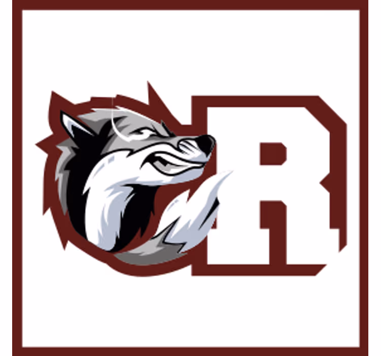 Wolf crest monogram personalizirani podstavki - TenStickers
