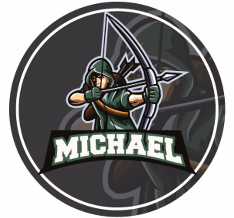Archer with name personalizirani podstavki za kozarce - TenStickers