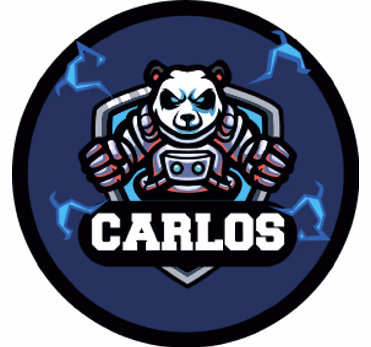 Panda emblem with name podstavek za pivske kozarce - TenStickers