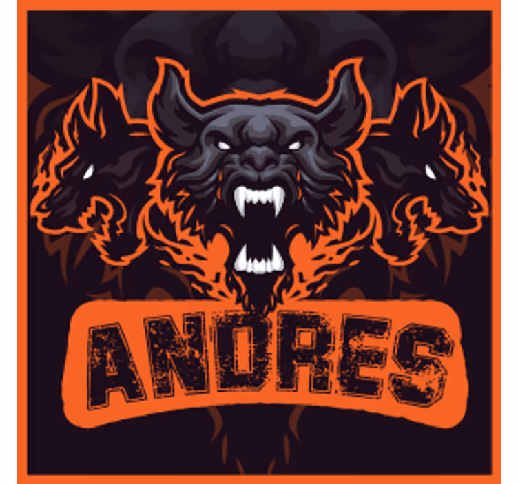 Three headed beast geeky podstavek za kozarce - TenStickers