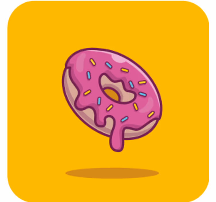 Pink iced pastry podstavek za kozarce - TenStickers