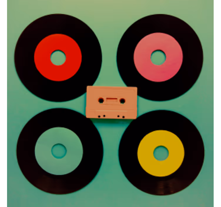 čudaški disko vinilni podstavek - TenStickers