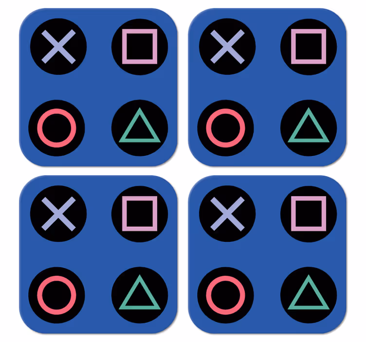 Smešen barvit vzorec za playstation - TenStickers