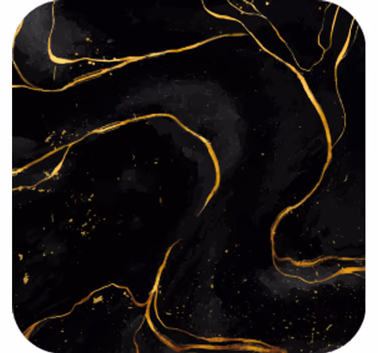 Black and gold swirl podstavki s teksturnim učinkom - TenStickers