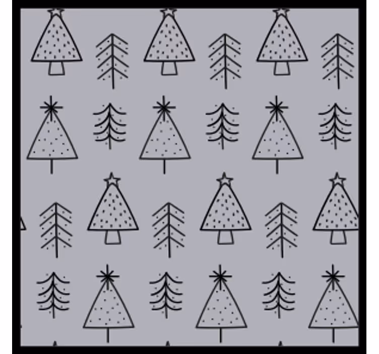 Stylized tree patterns božične podstavke za kozarce - TenStickers