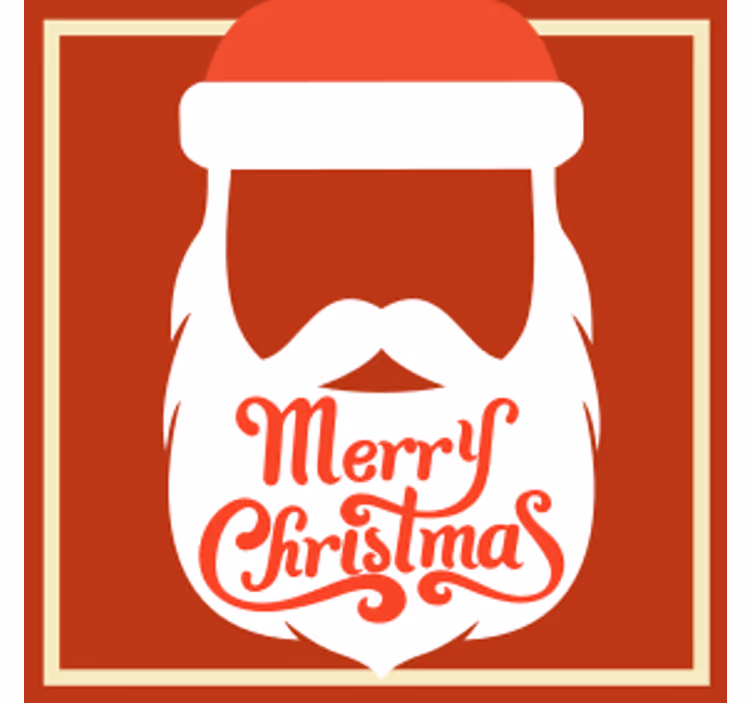 Santa claus illustration božični podstavki za kozarce - TenStickers