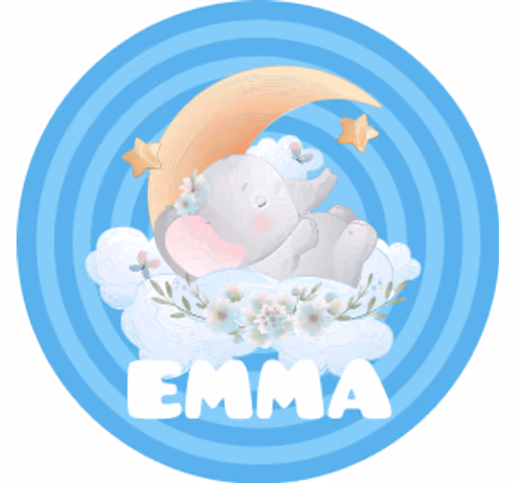 Elephant moon stars personalizirani podstavki za kozarce - TenStickers