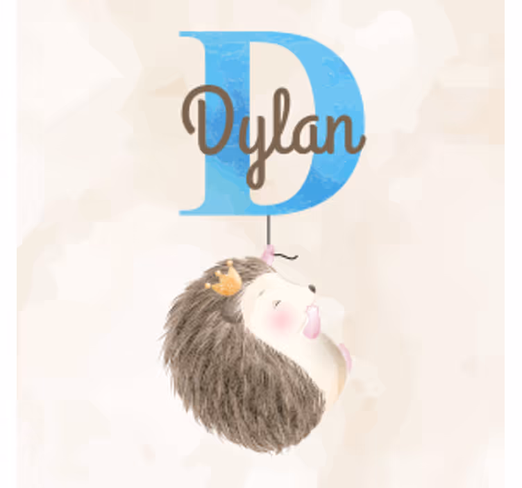 Hedgehog with brown font personalizirani podstavki - TenStickers