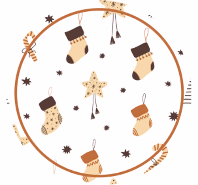 Festive holiday stockings božične podstavke za kozarce - TenStickers