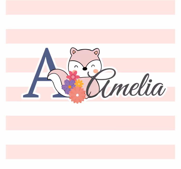 Personalized fox illustration personalizirani podstavki - TenStickers