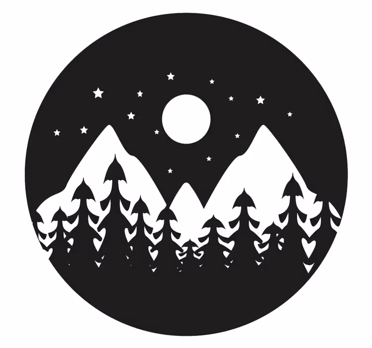 Mountain night landscape podstavki z teksturo - TenStickers