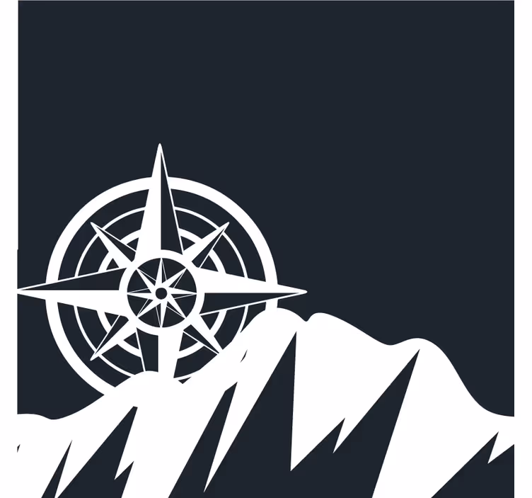 Navigational compass peaks geeky podstavek za kozarce - TenStickers