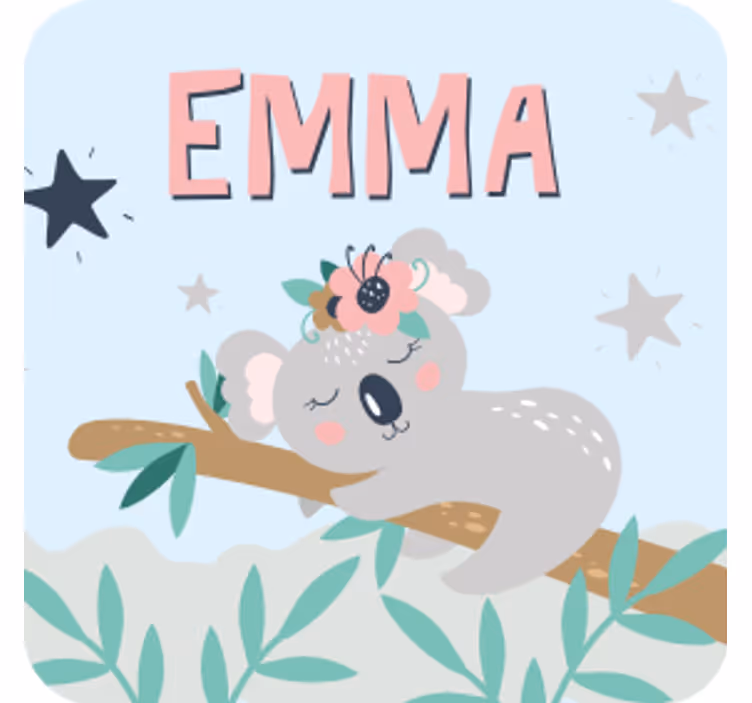 Cute koala illustration personalizirani podstavki - TenStickers