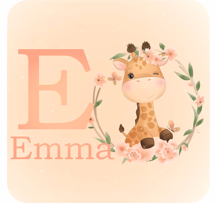 Cute giraffe character personalizirani podstavki - TenStickers