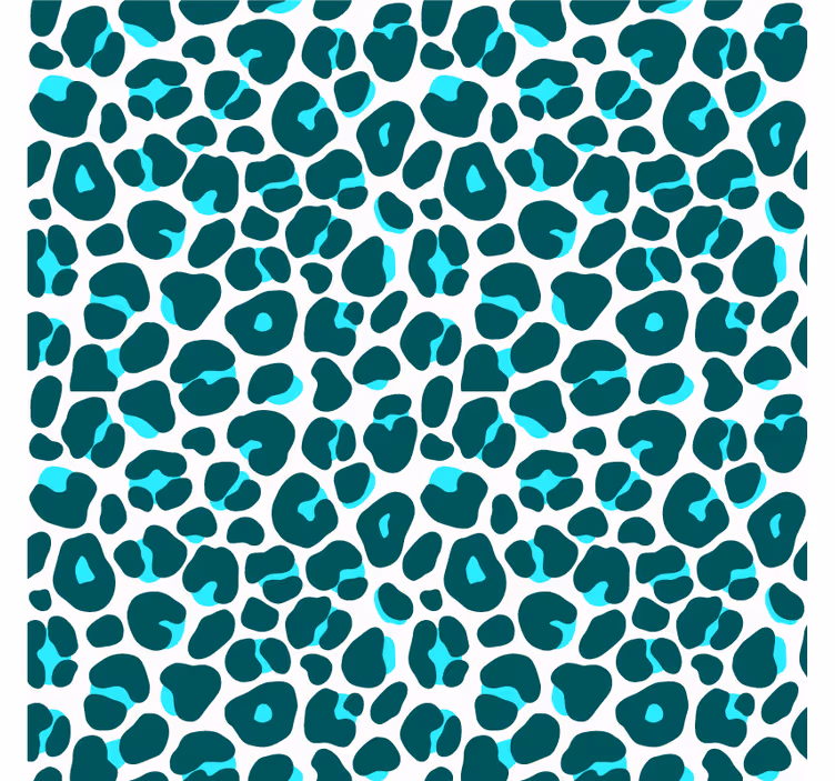 Modri in črni neon leopard sodobni podstavek - TenStickers