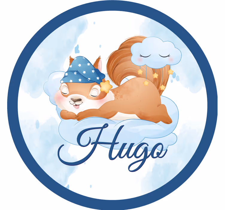 Squirrel relaxing dreaming geeky podstavek za kozarce - TenStickers
