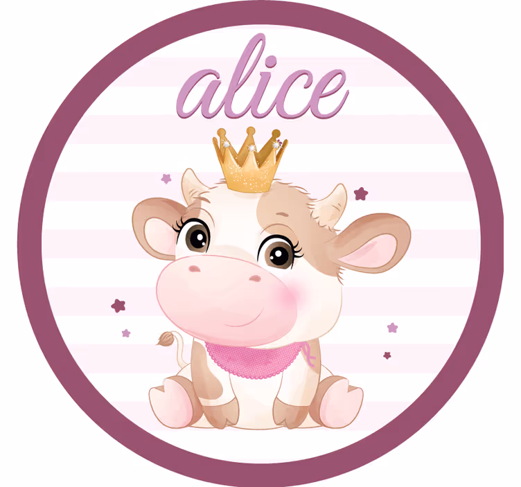 Adorable cow character personalizirani podstavki - TenStickers