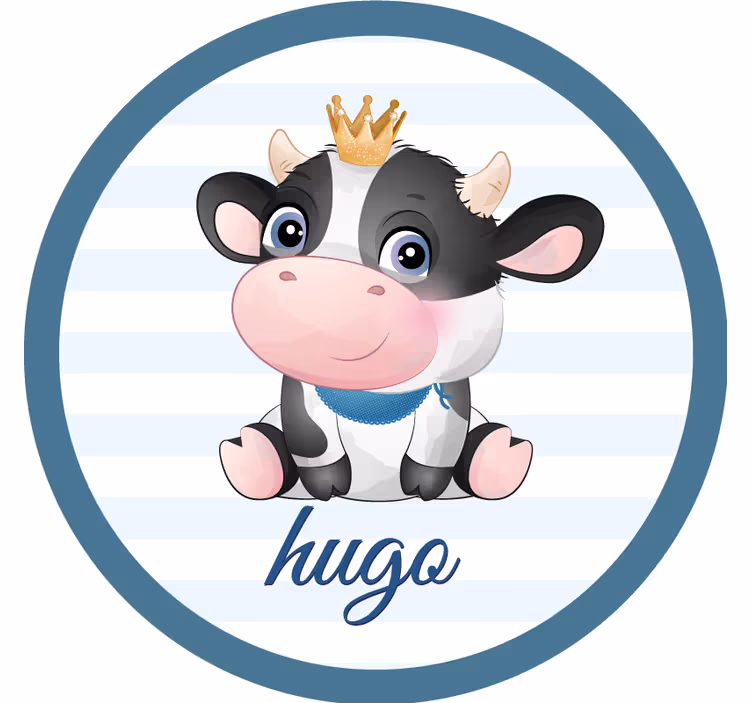 Cute cow illustration personalizirani podstavki - TenStickers