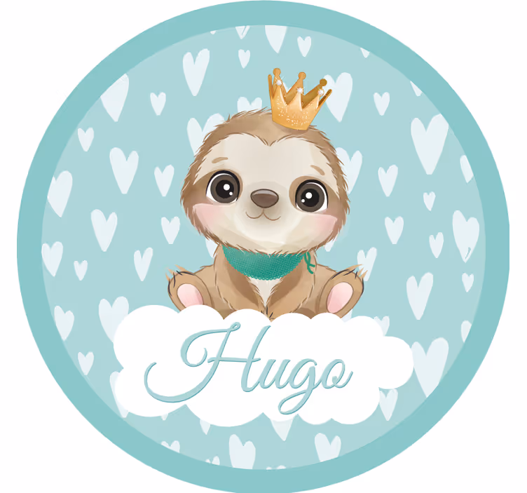 Cute sloth character podstavek za kozarce - TenStickers