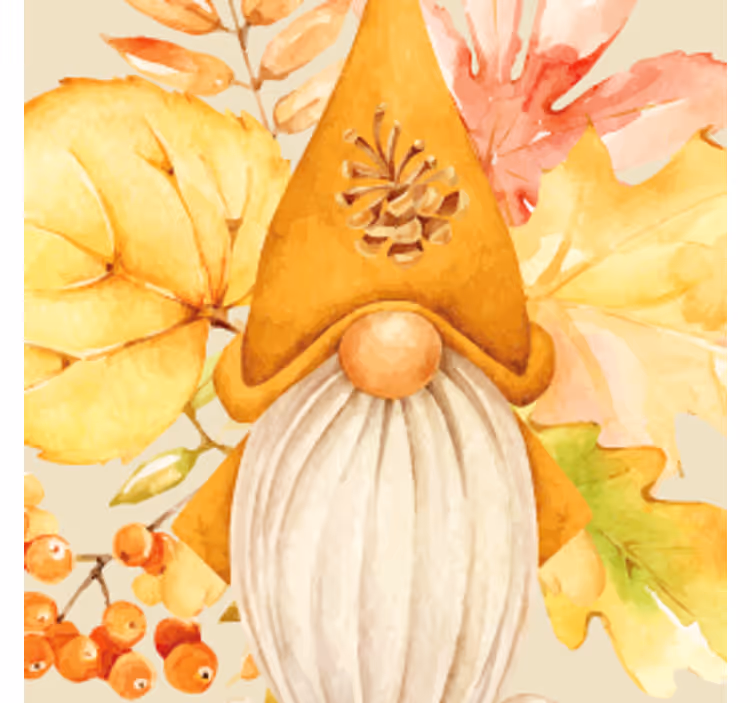 Autumnal gnome design podstavek za kozarce halloween - TenStickers