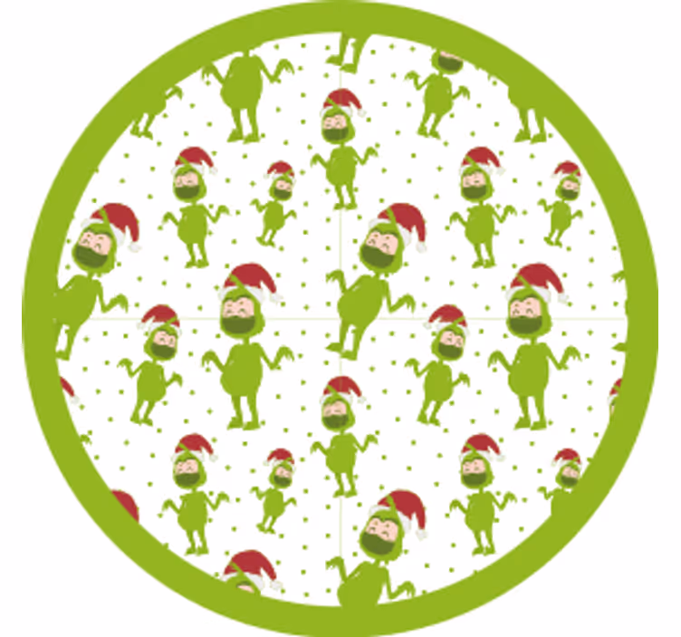 Whimsical green characters božični podstavki za kozarce - TenStickers