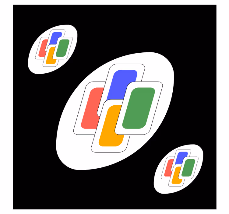Podstavek za kozarce geeky barvne prekrivne oblike - TenStickers