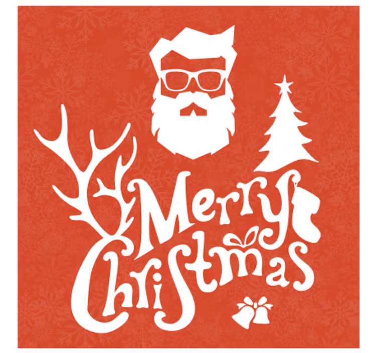 Santa claus silhouette božični podstavki za kozarce - TenStickers