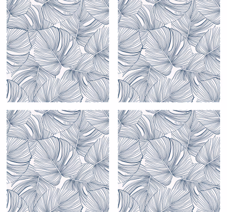 Leaf pattern design podstavki z teksturnim učinkom - TenStickers