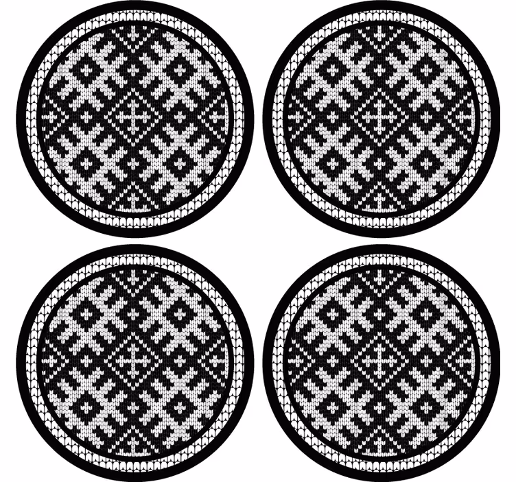Viking verižni kvadrati z vzorcem sodobnega podstavka - TenStickers