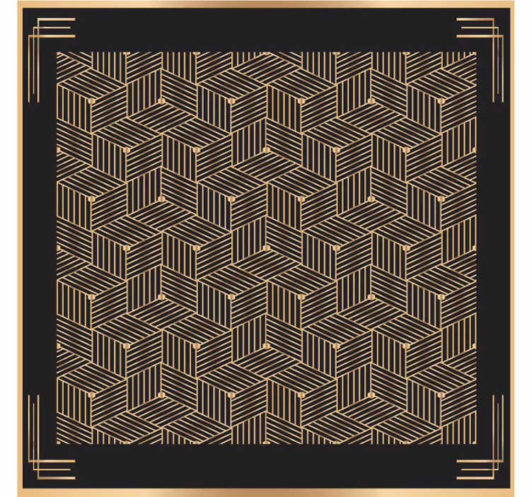 Geometric leaf motif podstavki s teksturnim učinkom - TenStickers