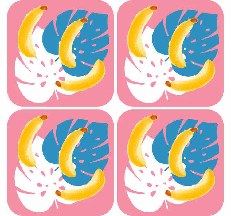 Vibrant banana arrangement geeky podstavek za kozarce - TenStickers