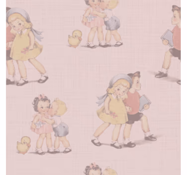 Playful children illustrations podstavki za kozarce vintage - TenStickers