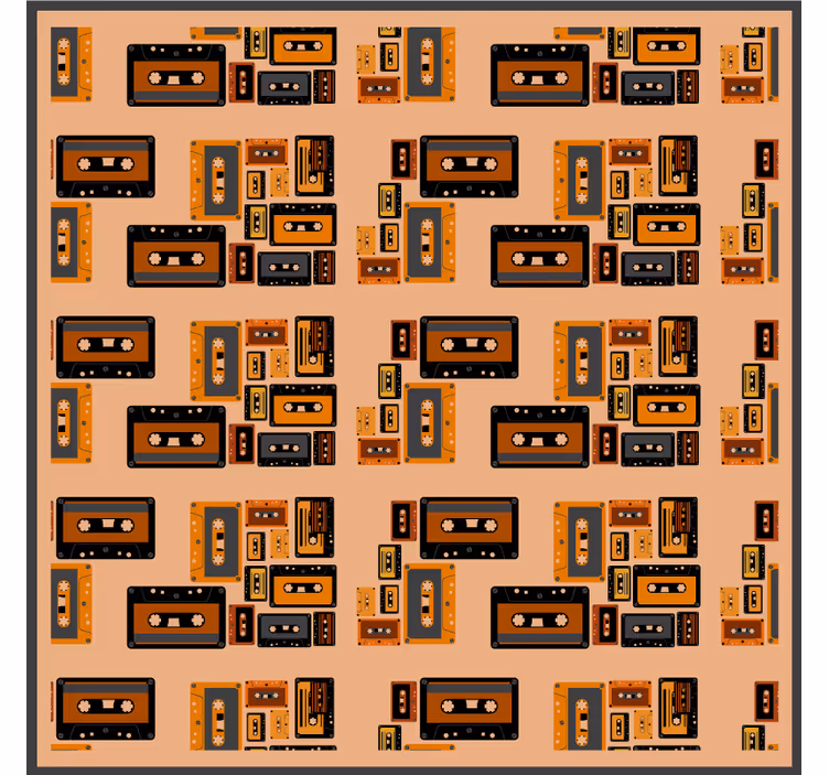 Vintage cassette patterns podstavek za kozarce - TenStickers