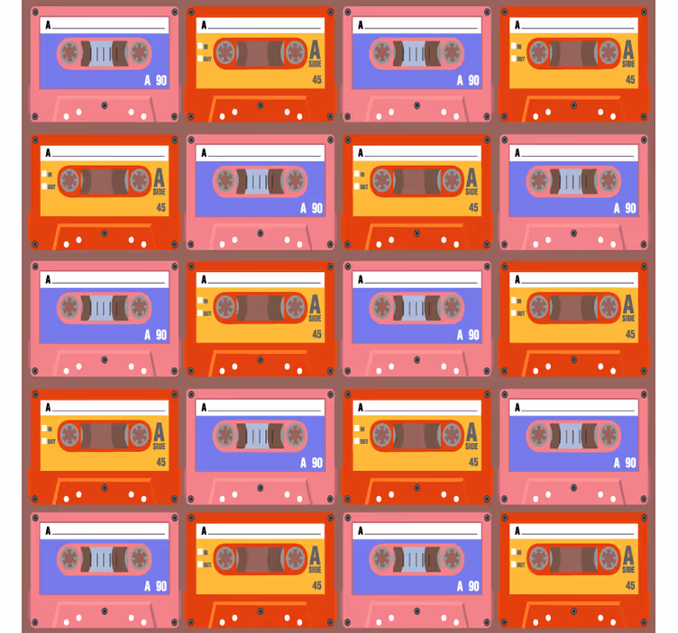 Retro cassette tapes podstavki za kozarce vintage - TenStickers