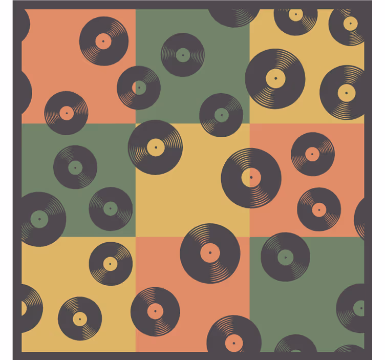 Vinyl record pattern podstavek za kozarce geeky - TenStickers
