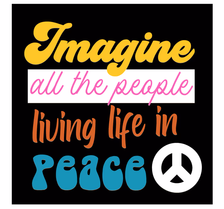 Peaceful life message podstavek za kozarce s citati - TenStickers