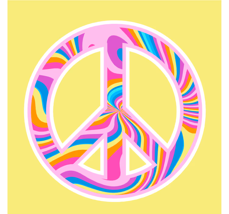 Vibrant peace emblem geeky podstavek za kozarce - TenStickers